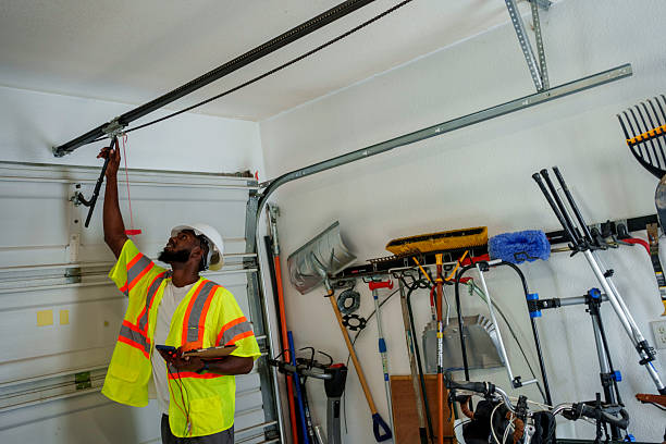 Professional Garage Door Panel Replacement technician working in Issaquena County County, MS